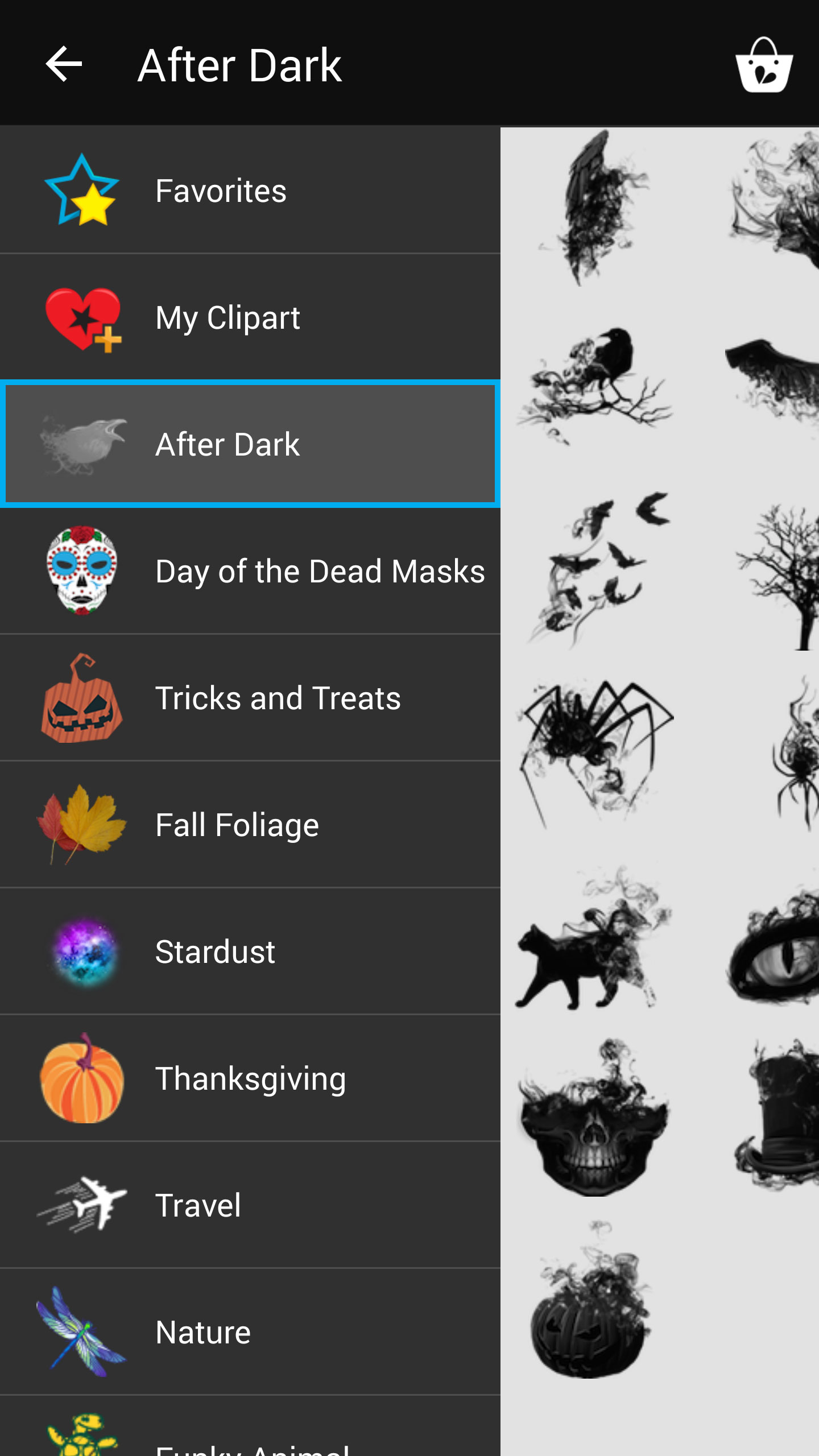 PicsArt After Dark clipart package