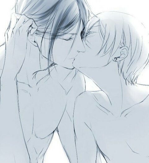 ciel and sebastian kiss