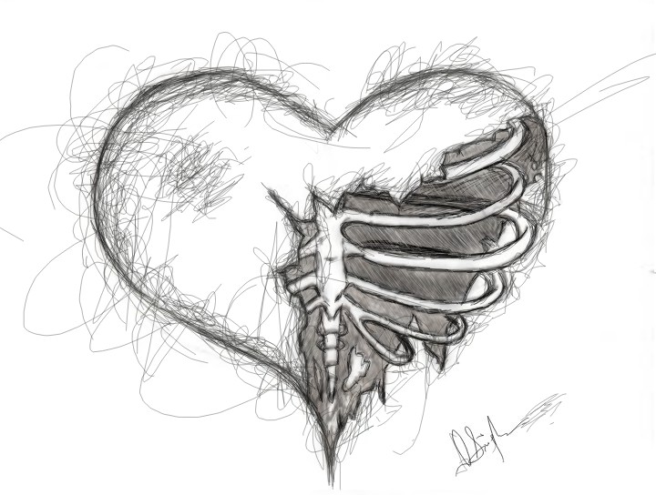 This visual is about heart broken pain art creative #heart #broken #pain #a...