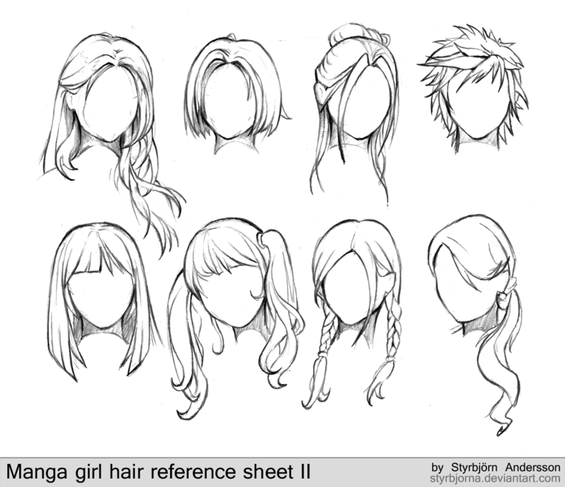 Today's Tutorial 2 How to: Manga Girl hair examples Tr...